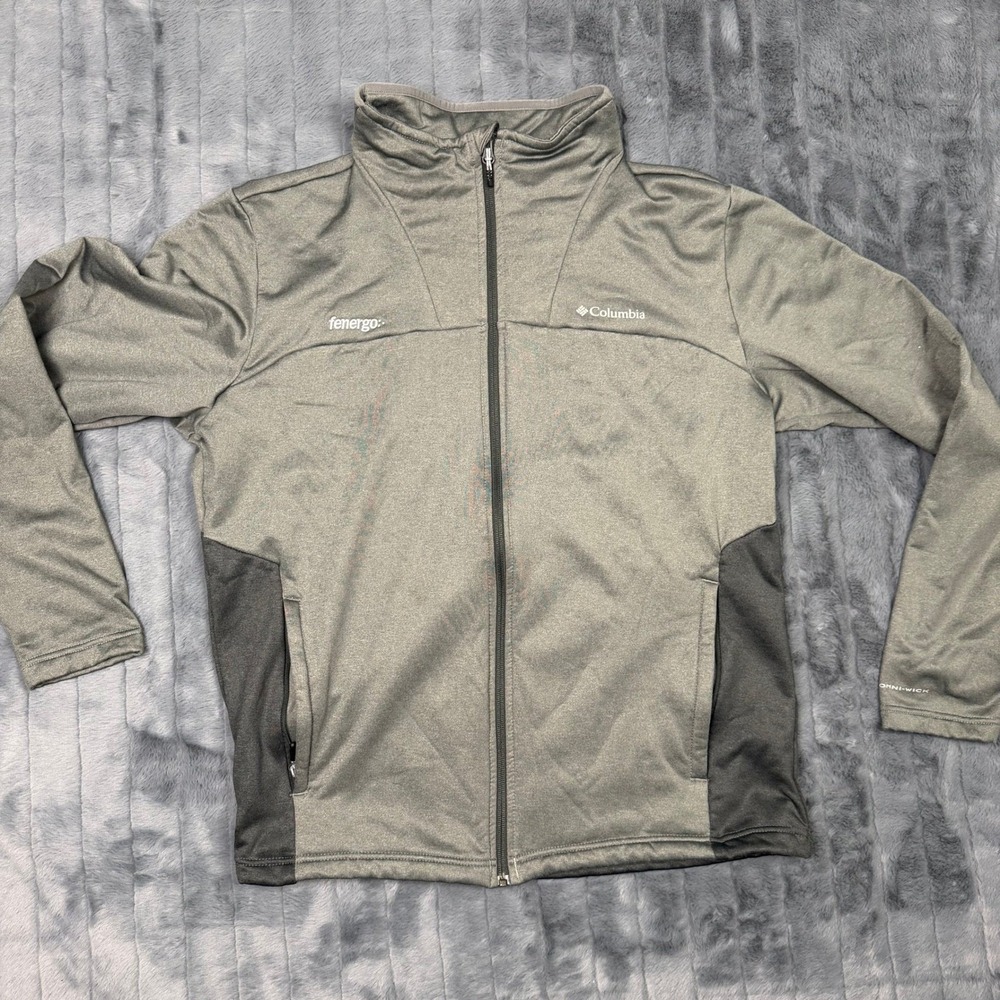 Columbia Omni-Wick Mens XL Full Zip Jacket Grey Fenergo Corporate Logo